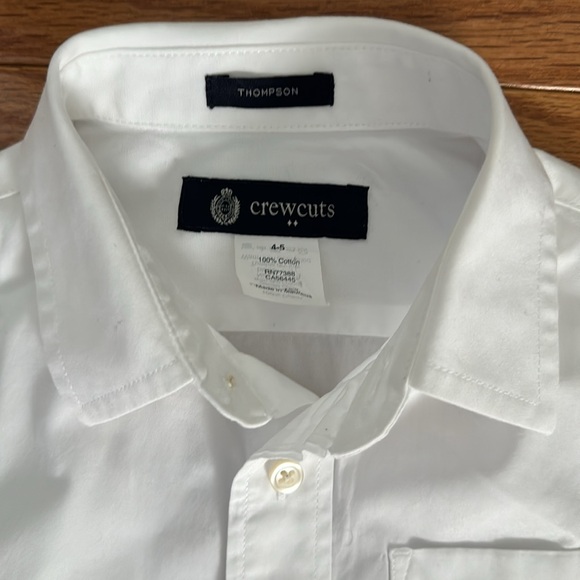 Crisp White Crewcuts Button Down 4-5 - Picture 3 of 5